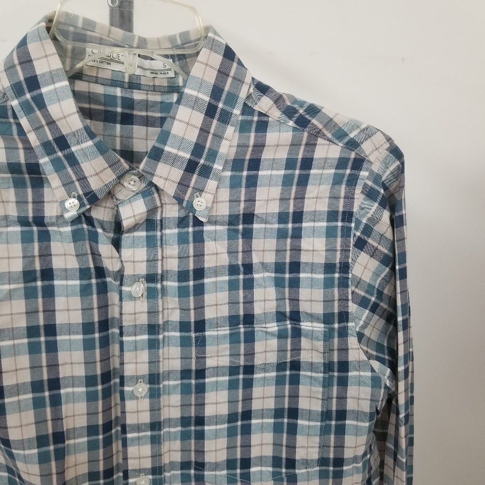 LIKE NEW BLUE CHECKERED CRIQUET LONG SLEEVE